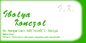 ibolya konczol business card